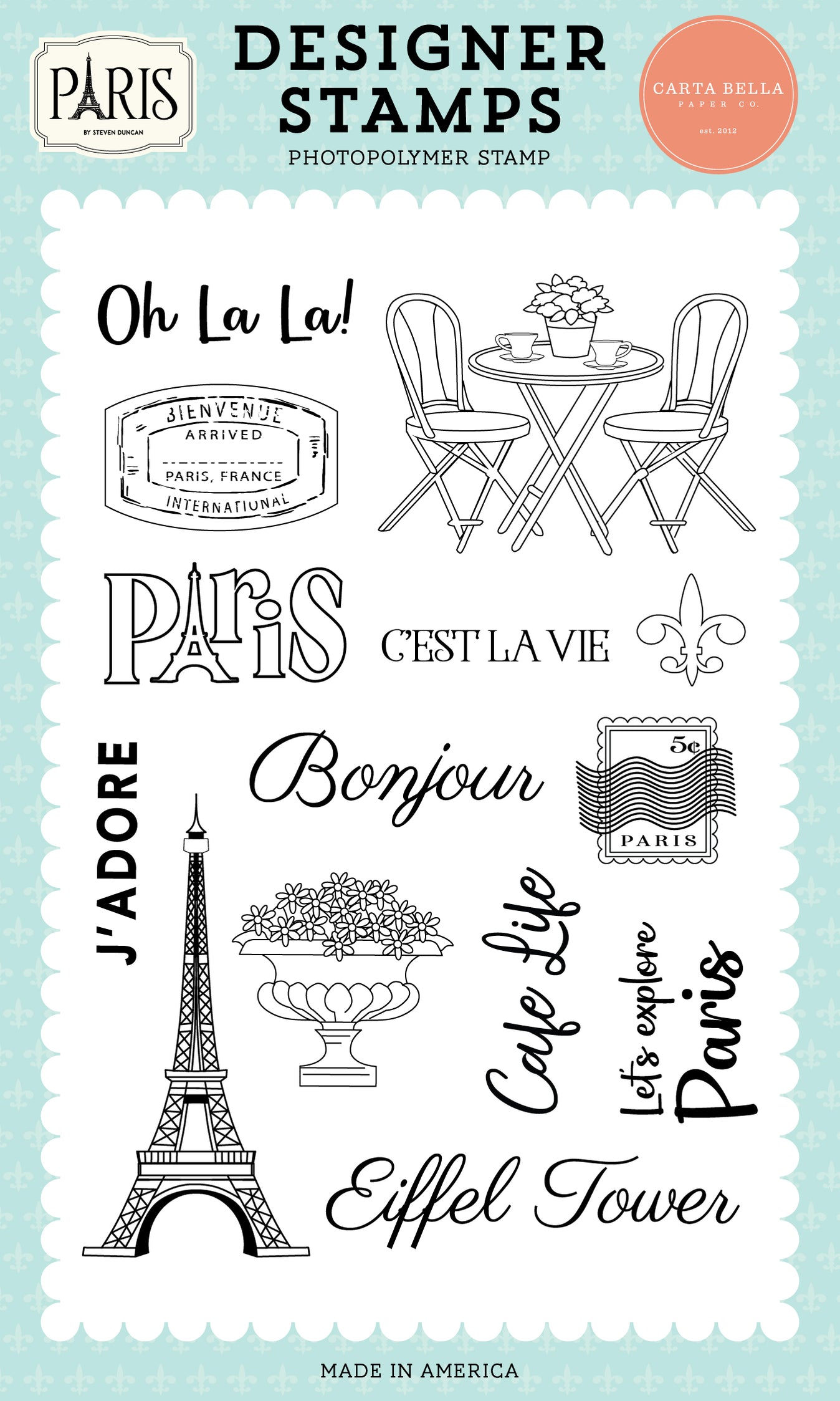 Carta Bella Paris - Cafe Life Stamps — Papermaze