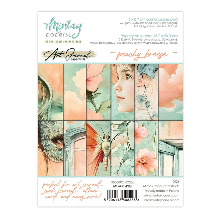 Mintay Papers Art Journal 6x8 Paper Pad - Peachy Breeze