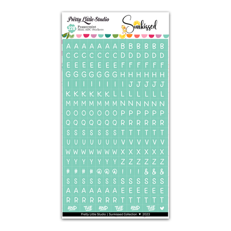 Pretty Little Studio Sunkissed - Mini ABC Stickers Peppermint
