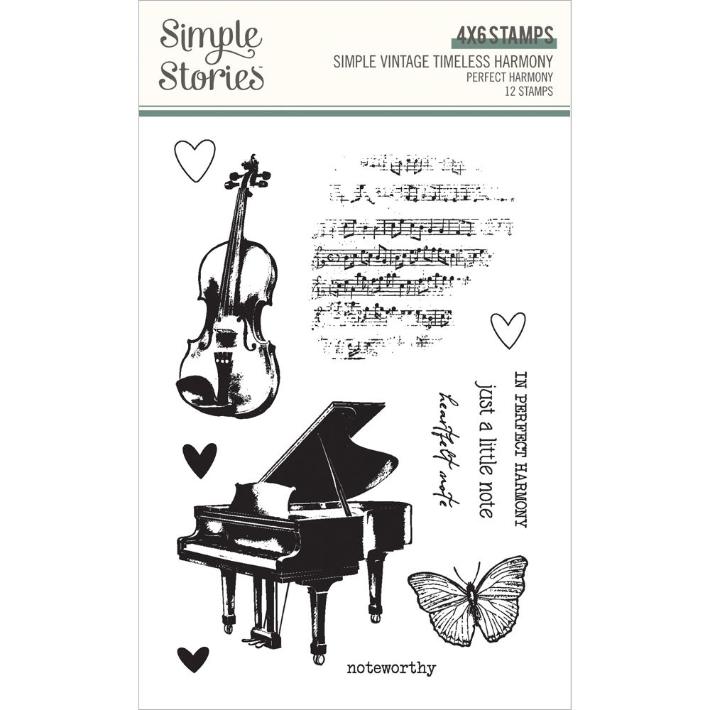 Simple Stories Simple Vintage Timeless Harmony - Perfect Harmony Clear Stamps