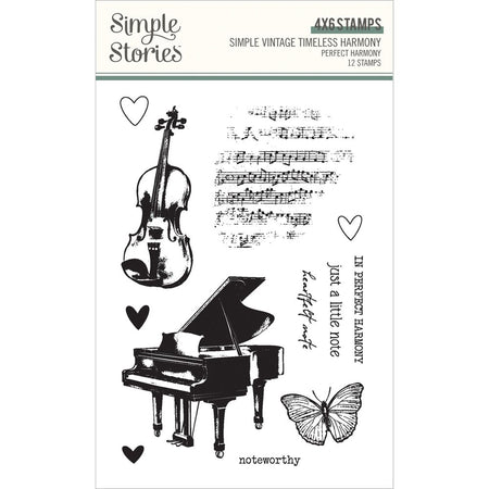Simple Stories Simple Vintage Timeless Harmony - Perfect Harmony Clear Stamps