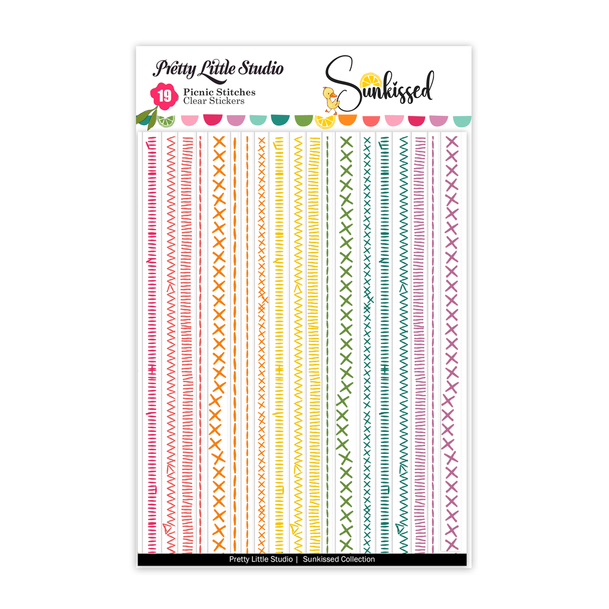 Pretty Little Studio Sunkissed - Picnic Stitches Clear Stickers — Papermaze
