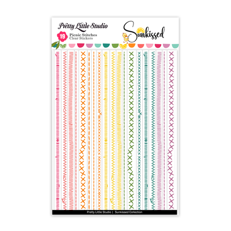 Pretty Little Studio Sunkissed - Picnic Stitches Clear Stickers