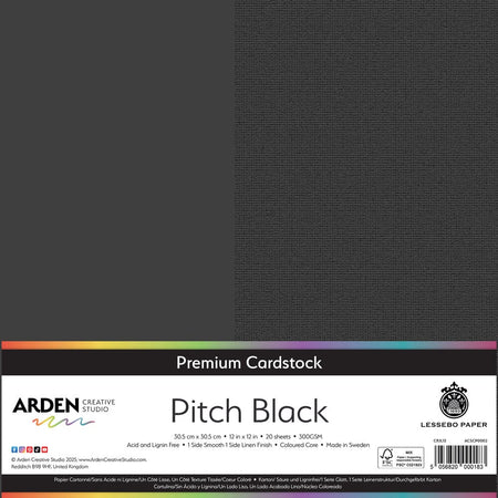 Arden Creative Studio Premium Cardstock Pack - Pitch Black