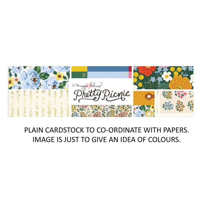 American Crafts Maggie Holmes Pretty Picnic - Bazzill Plain Matchmaker Pack