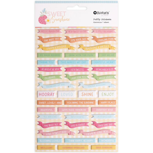 Rosie's Studio Sweet Sunshine - Puffy Word Stickers