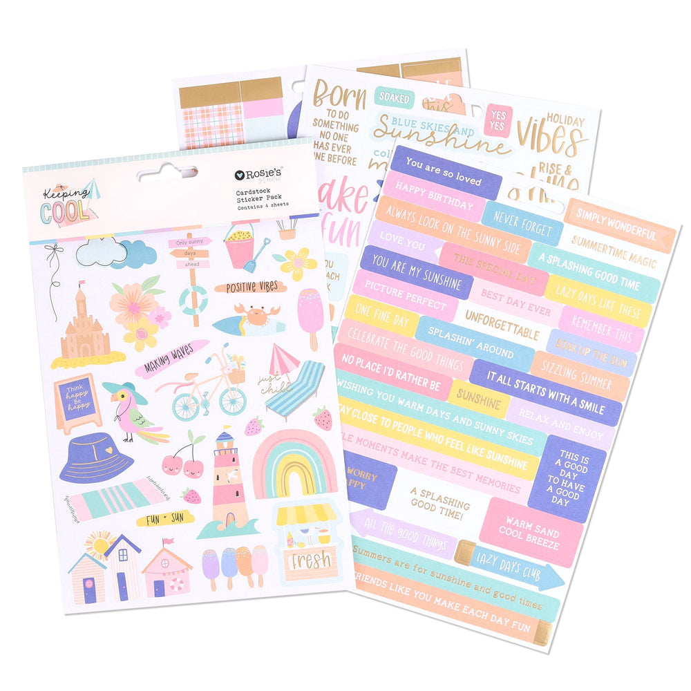 Rosie's Studio Keeping Cool - Cardstock Sticker Pack