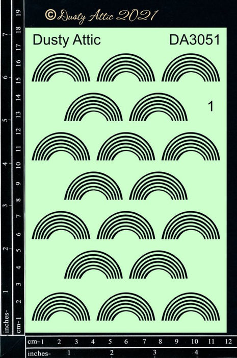 Dusty Attic Stencil - Rainbow Stencil #1