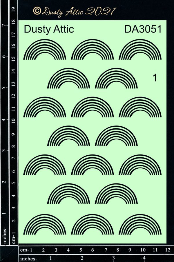 Dusty Attic Stencil - Rainbow Stencil #1