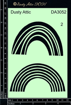 Dusty Attic Stencil - Rainbow Stencil #2