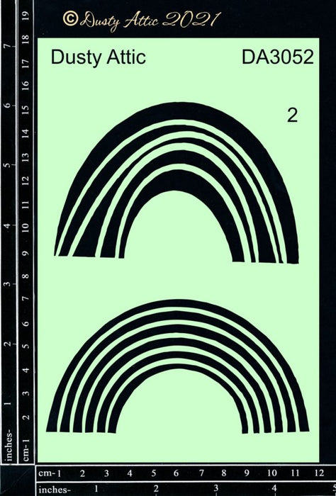 Dusty Attic Stencil - Rainbow Stencil #2