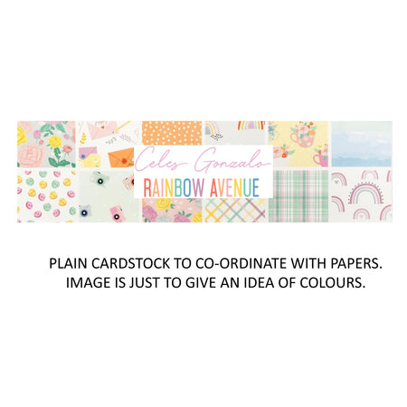 American Crafts Rainbow Avenue - Bazzill Plain Matchmaker Pack