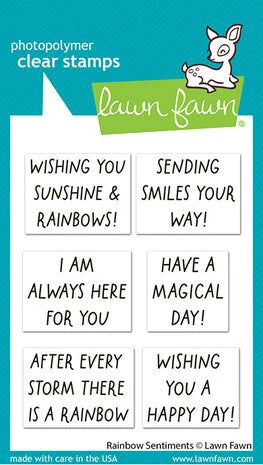 Lawn Fawn Clear Stamps - Rainbow Sentiments
