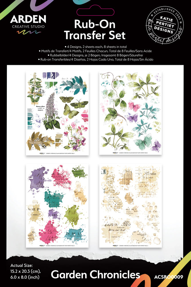 Arden Creative Studio Garden Chronicles - Rub-On Transfer Set