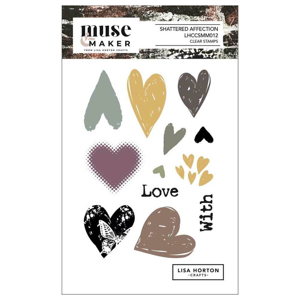 Lisa Horton Crafts Muse & Maker Clear Stamps - Shattered Affection