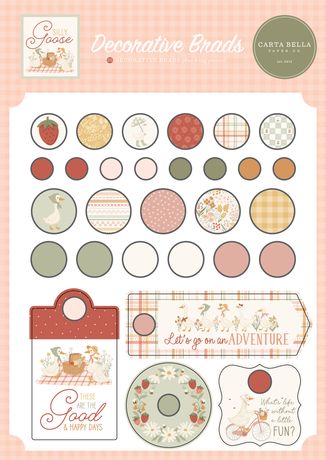 Carta Bella Silly Goose - Decorative Brads