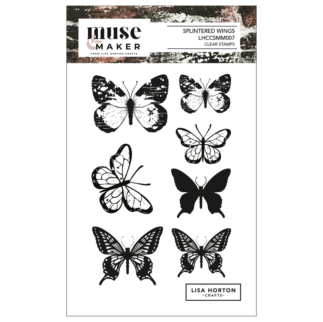 Lisa Horton Crafts Muse & Maker Clear Stamps - Splintered Wings