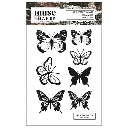 Lisa Horton Crafts Muse & Maker Clear Stamps - Splintered Wings