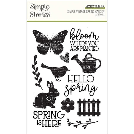 Simple Stories Simple Vintage Spring Garden - Clear Stamps