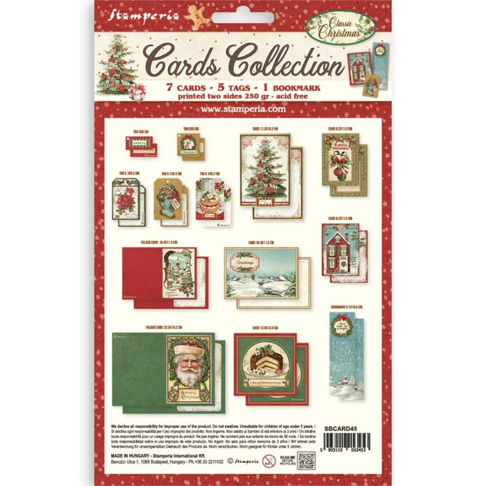 Stamperia Classic Christmas - Cards Collection
