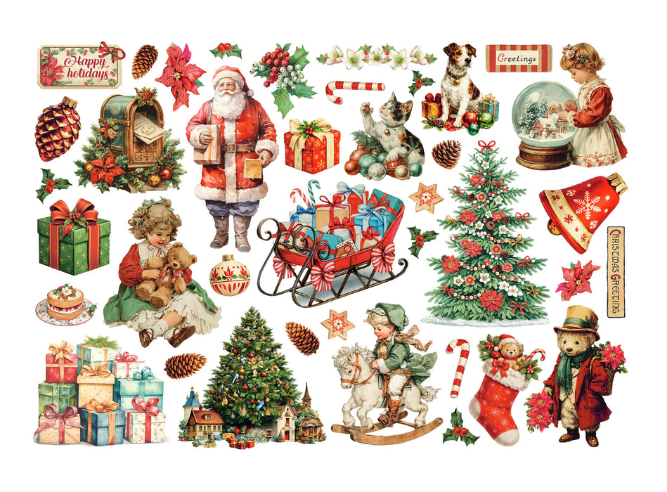 Stamperia Classic Christmas - Adhesive Ephemera