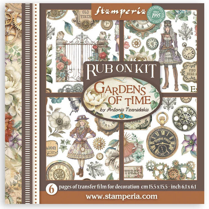 Stamperia Gardens Of Time - Rub-Ons Assortment Kit