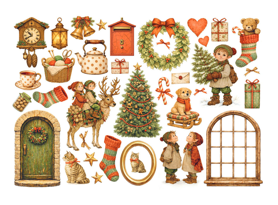 Stamperia Silent Night - Adhesive Paper Ephemera