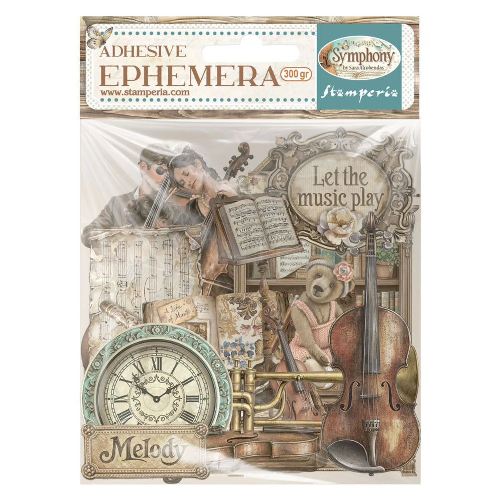 Stamperia Symphony - Adhesive Paper Ephemera