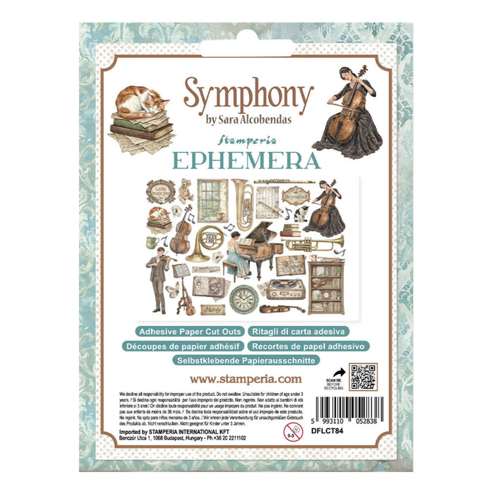 Stamperia Symphony - Adhesive Paper Ephemera