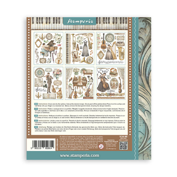 Stamperia Symphony - Rub-On Selection