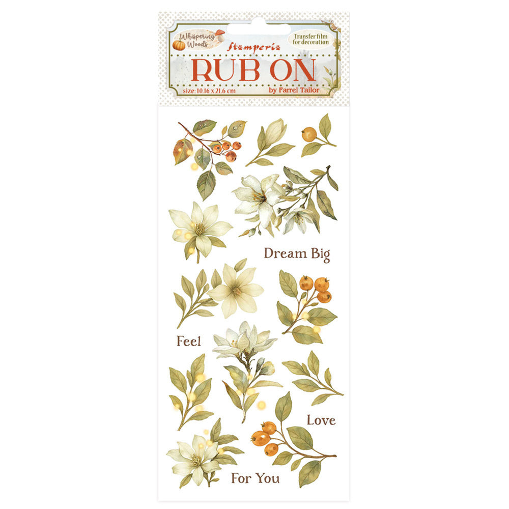 Stamperia Whispering Woods - Magnolia Rub-Ons