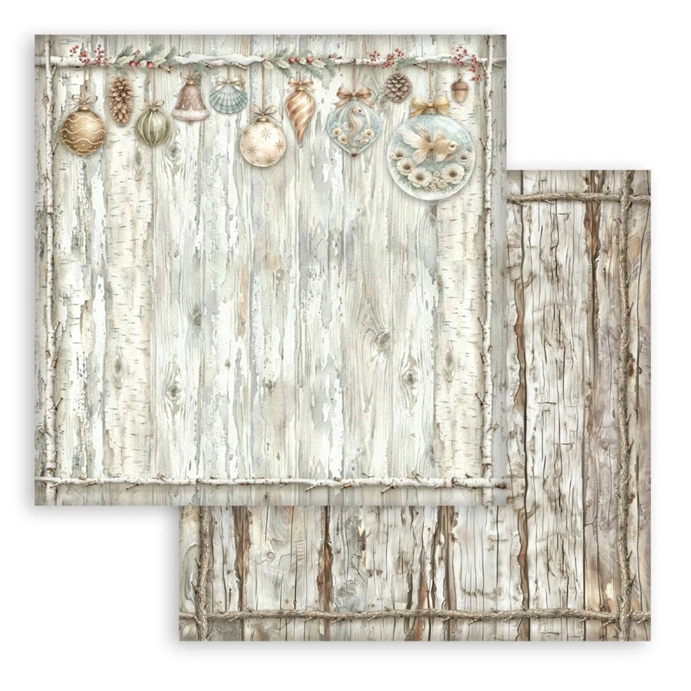 Stamperia White Christmas - Wooden Pattern