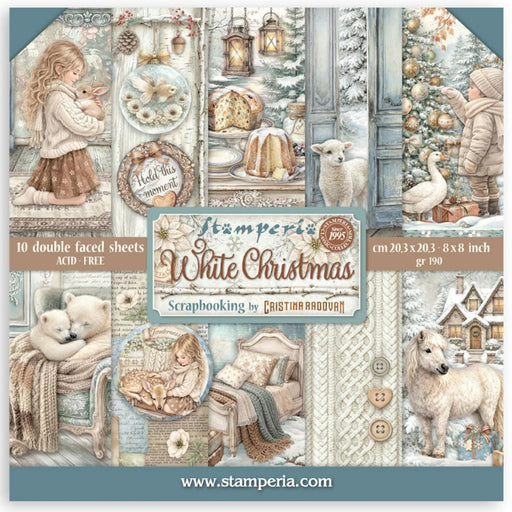 Stamperia White Christmas - 8x8 Paper Pack