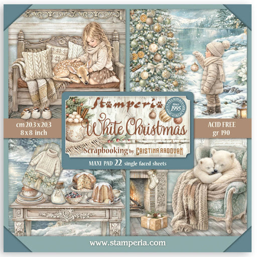 Stamperia White Christmas - 8x8 Maxi Paper Pack