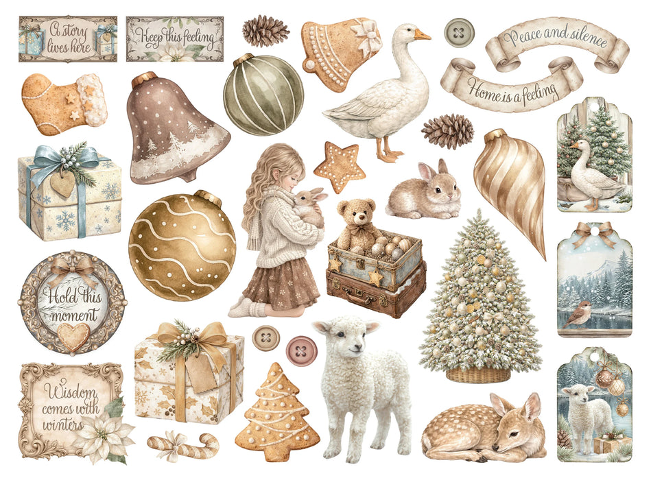 Stamperia White Christmas - Die Cuts