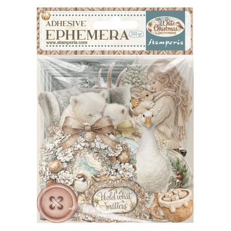 Stamperia White Christmas - Adhesive Paper Ephemera