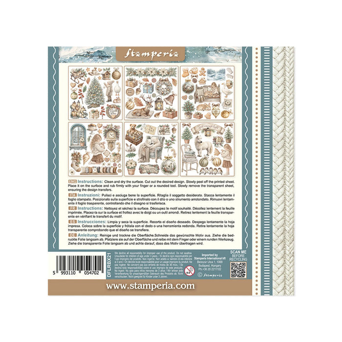 Stamperia White Christmas - Rub-On Assortment
