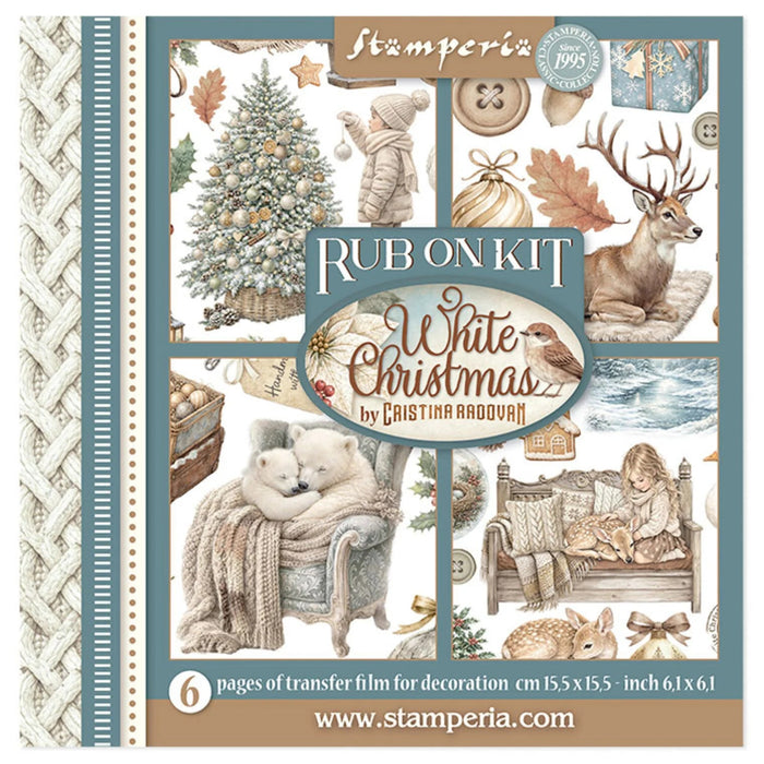 Stamperia White Christmas - Rub-On Assortment