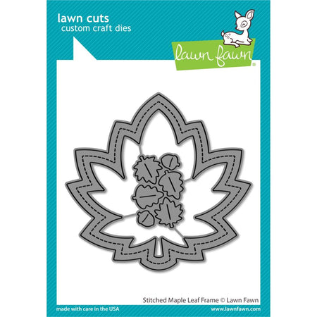 Lawn Fawn Craft Die - Stitched Maple Leaf Frame