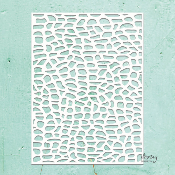 Mintay Papers 6x8 Stencil - Stone Wall