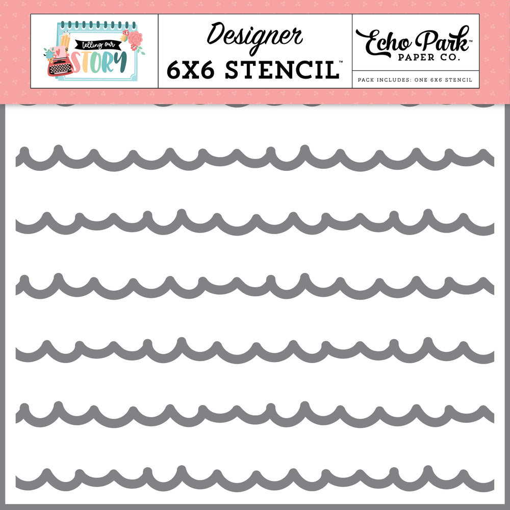 Echo Park Telling Our Story - Story Of Us Scallops Stencil