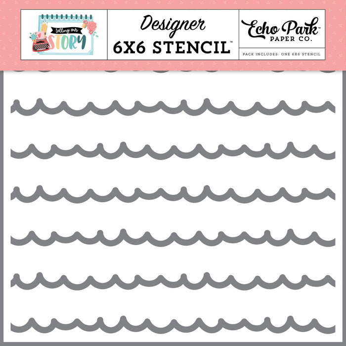 Echo Park Telling Our Story - Story Of Us Scallops Stencil