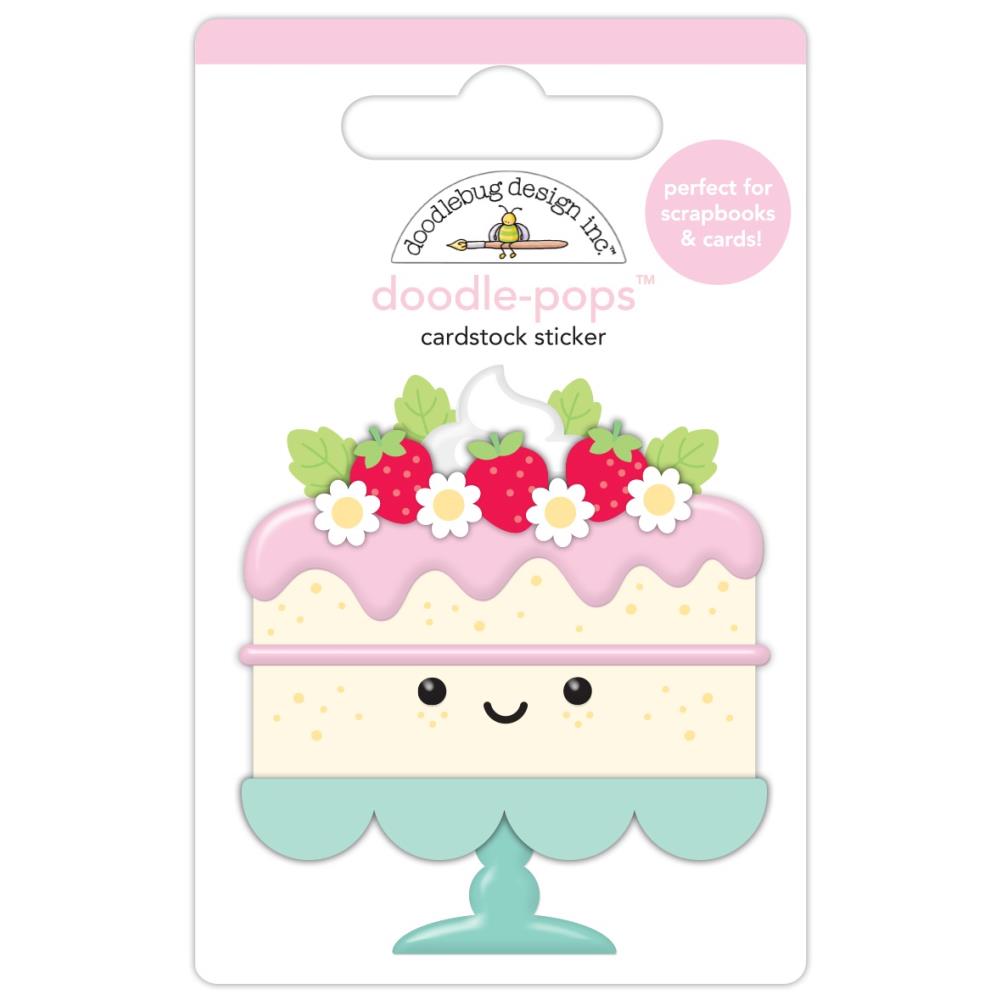 Doodlebug Design Berry Sweet - Strawberry Shortcake Doodle-Pops 3D Sticker