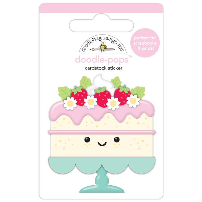 Doodlebug Design Berry Sweet - Strawberry Shortcake Doodle-Pops 3D Sticker