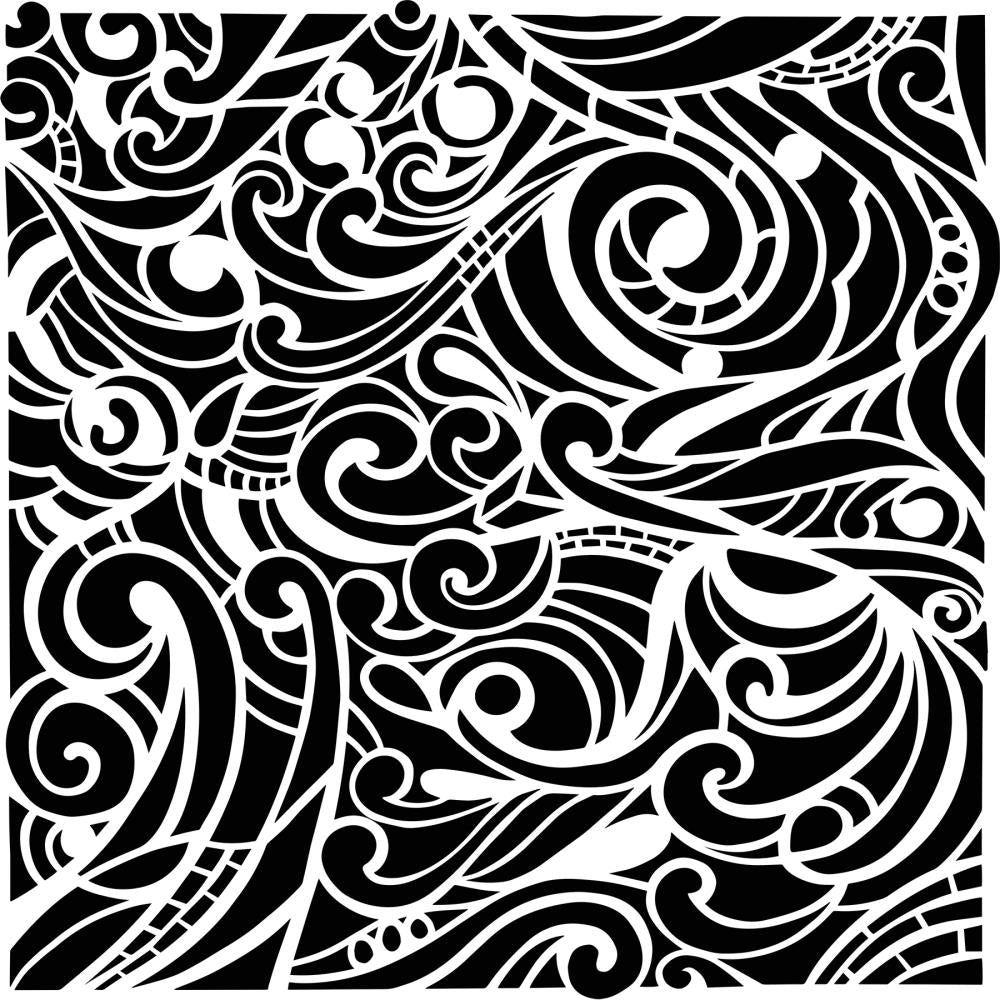 Crafter's Workshop 6x6 Template - Swooshes