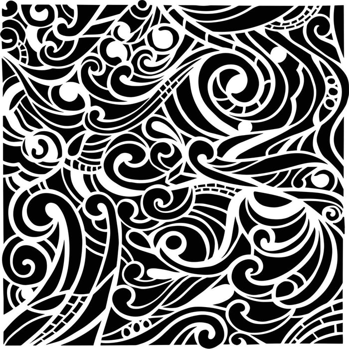 Crafter's Workshop 6x6 Template - Swooshes