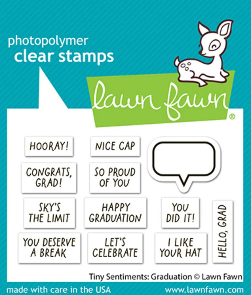 Lawn Fawn Clear Stamps - Tiny Sentiments Graduation