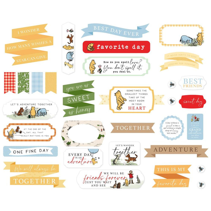 Echo Park Winnie The Pooh - Ephemera Titles & Phrases