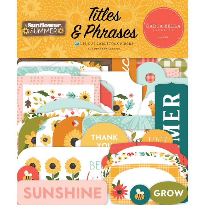 Carta Bella Sunflower Summer - Ephemera Titles & Phrases