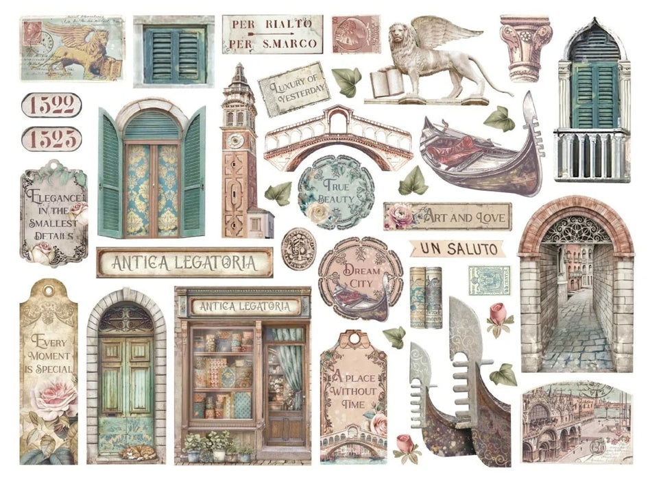 Stamperia Venice City Of Art - Die Cuts